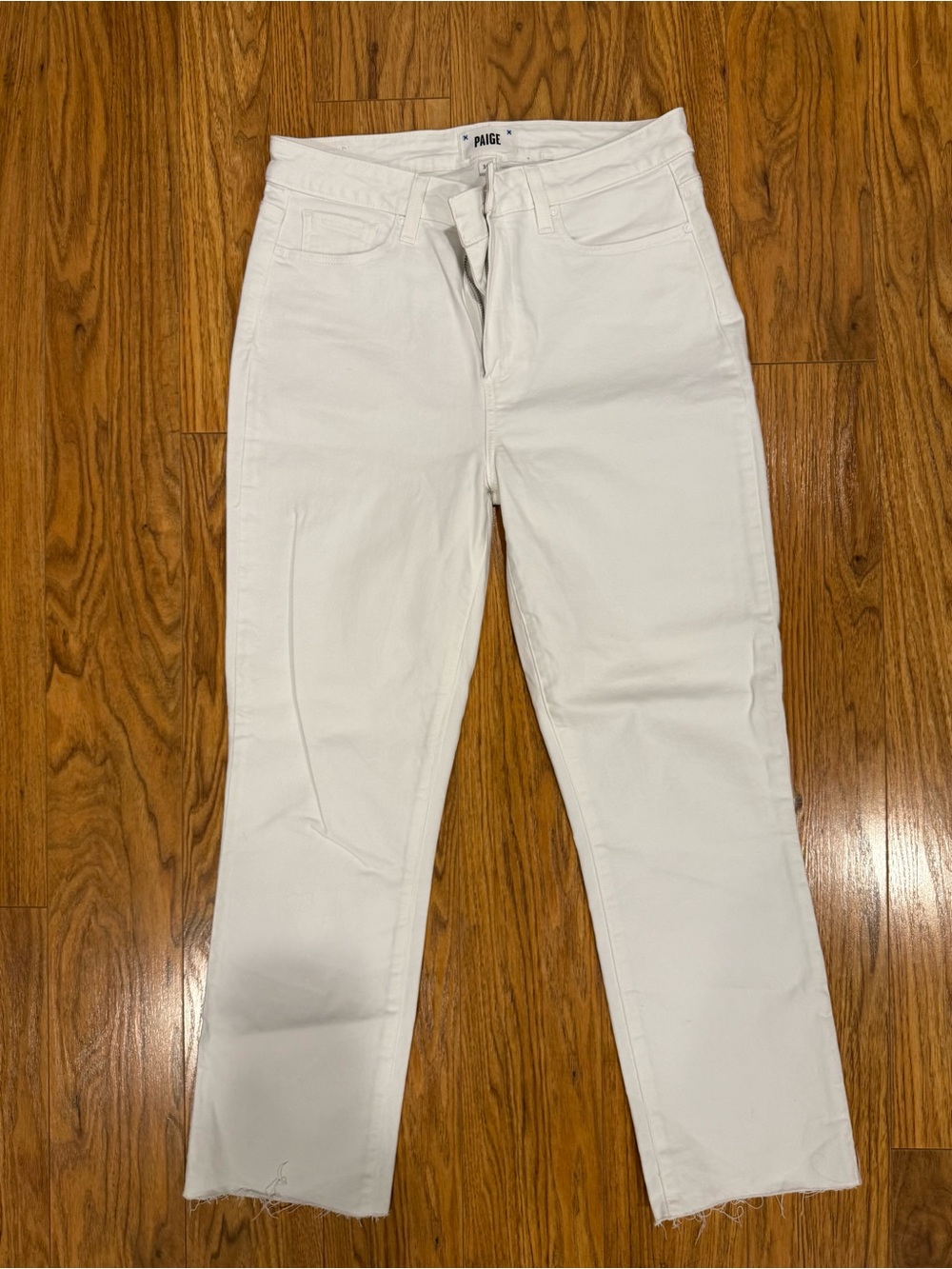 Paige White Cindy Crop Jeans